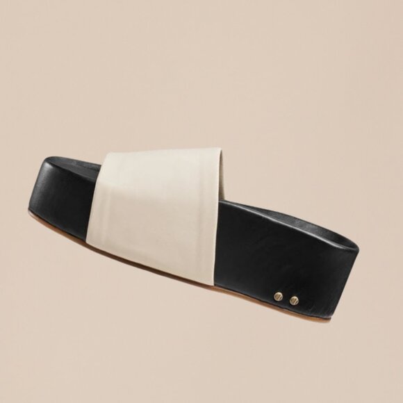 BEEK Albatross Cream Leather Platform Sandals Worn Once Like New Size 8 - Picture 11 of 17